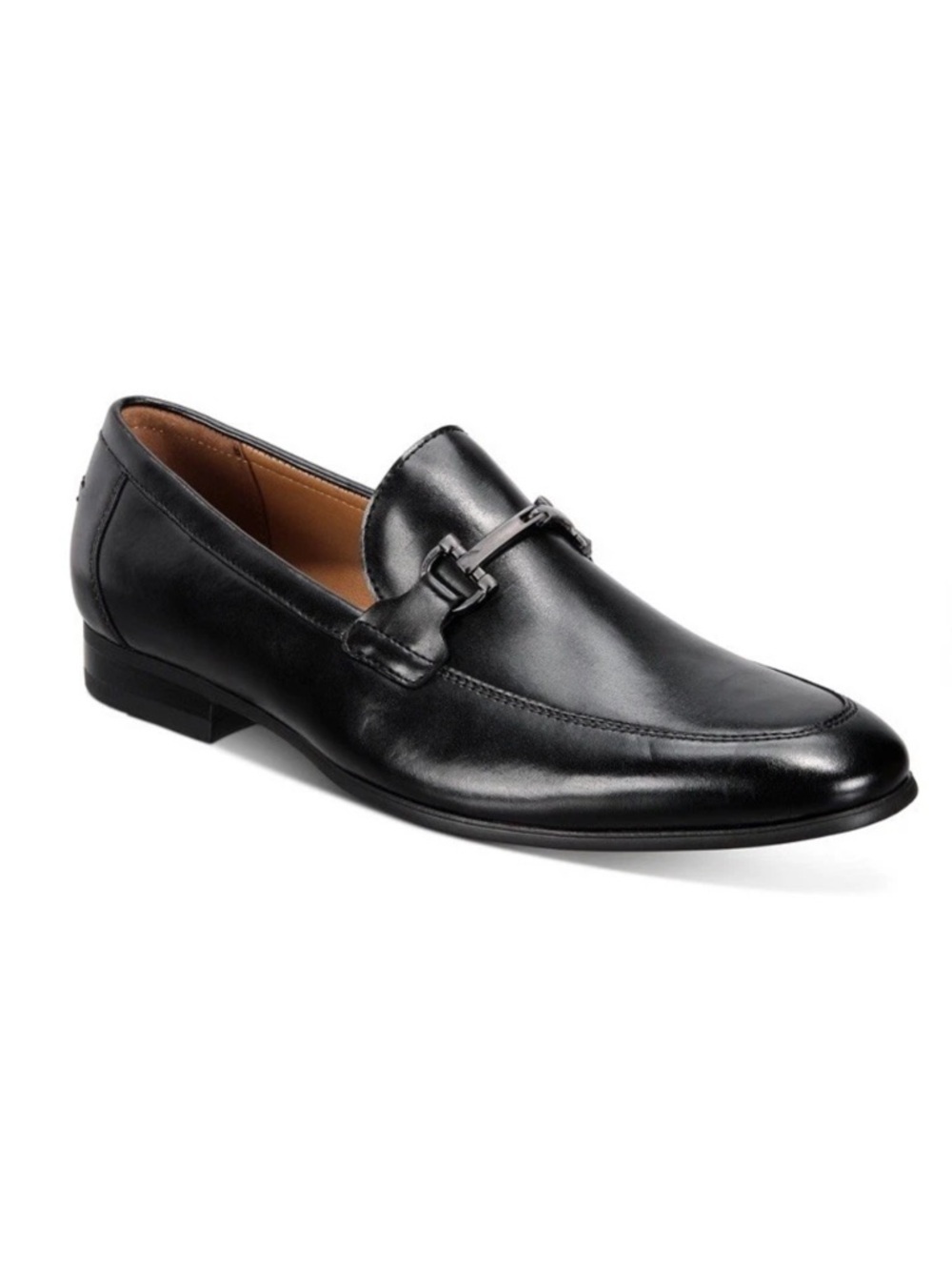 Alfani Black Leather Bit-Trim Slip-On Loafer